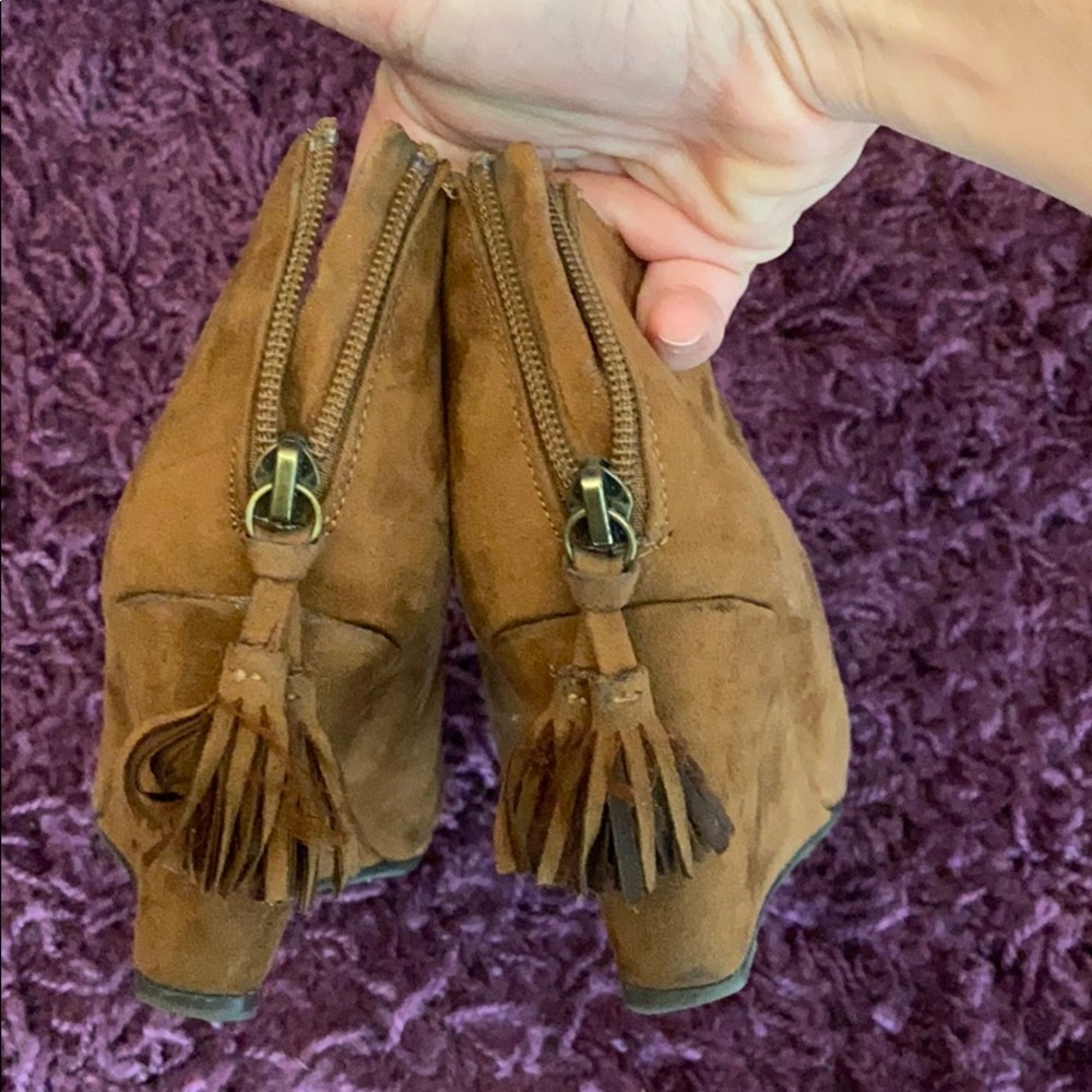 Suede Ankle Booties - Picture 2 of 5